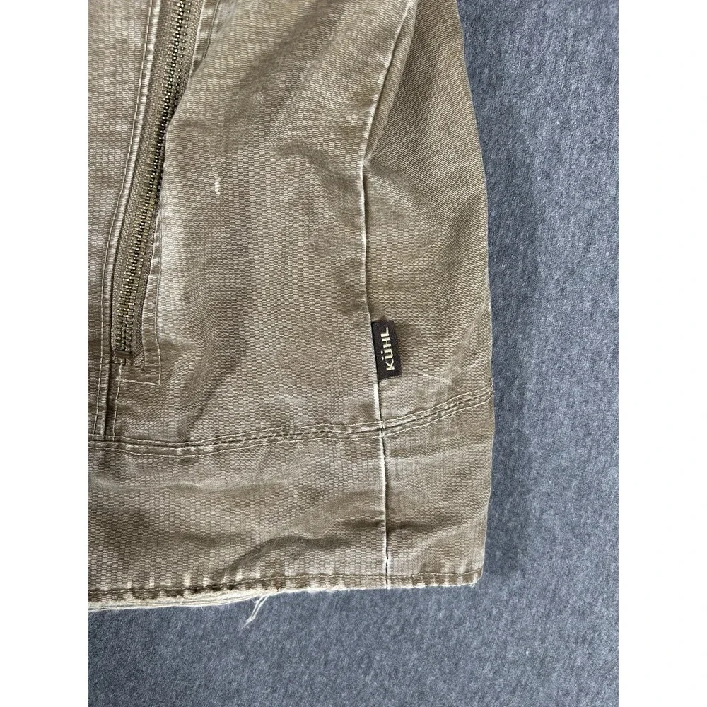 KÜHL Burr Jacket Mens Medium Khaki Tan Vintage Canvas Full Zip Workwear